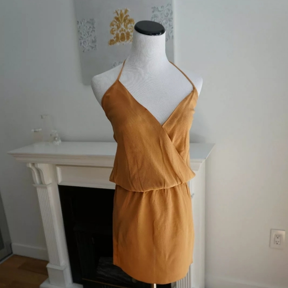 Haute Hippie Halter Mini Dress 100% Silk $375 XS